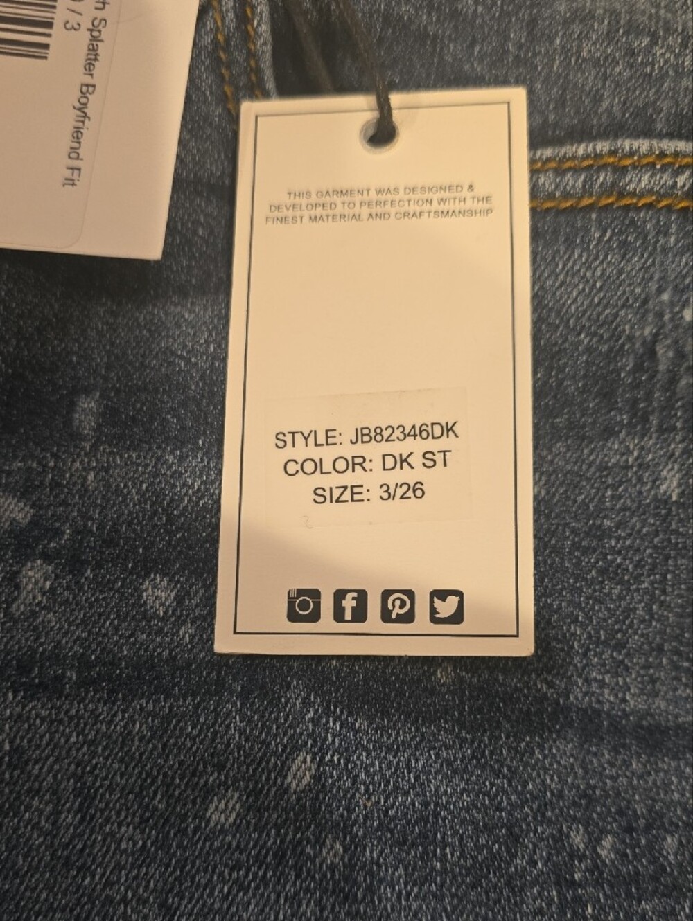 rag & bone Classic Indigo Straight-Leg Women’s Jeans - Picture 3 of 4